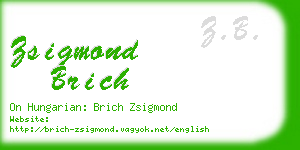 zsigmond brich business card